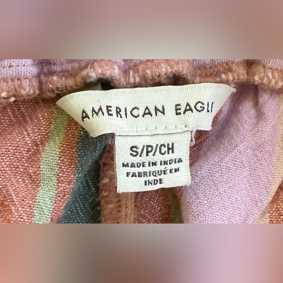 American Eagle Outfitters Wide Leg Pink and Orange Striped Jumpsuit - Picture 9 of 10